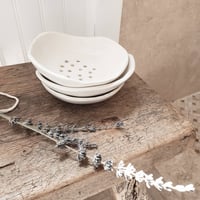 Image 3 of Soap dish, available in three different shapes, ceramic. Soap tray