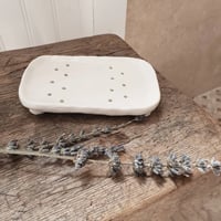 Image 5 of Soap dish, available in three different shapes, ceramic. Soap tray