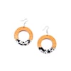 NEW: Doja Colorblock Speckled Wood Hoops