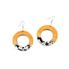 NEW: Doja Colorblock Speckled Wood Hoops