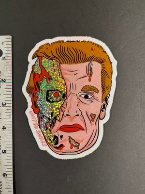 Image of T-800 GIANT GLITTER STICKER