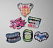 Image of Monster Mouths - 6 Mixed Holographic Stickers