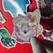 Image of Cursed Furbies - 6 Broken Glass Holographic Stickers