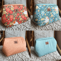 Image 1 of Sac Osiris "Sieste dans les fleurs" bleu ou orange (4 options)