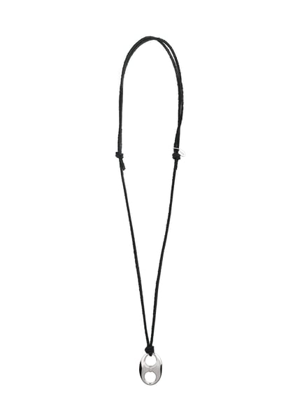 Image of LOWOOL - Black Suede Pignose Necklace