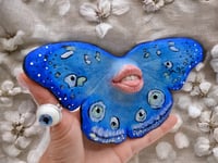 Image 2 of Reserved to Nicole Blue Butterfly with Mouth