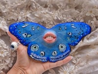 Image 1 of Reserved to Nicole Blue Butterfly with Mouth