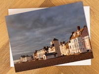 Aldeburgh Greeting Card. Early Morning on Aldeburgh Beach