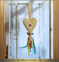 Image 3 of "Heartfelt Harmony" - Hanging Ornament┃Textile Art
