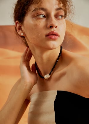 Image of LOWOOL - Swarovski Stone Pearl Necklace