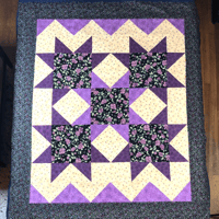Image 4 of FIVE STAR FLANNEL Quilt Pattern 61" x 72" by Carrie-Along-Quilts 
