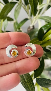 Citrine Swirl Studs