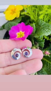 Amethyst Swirl Studs