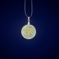Image 1 of Zodiac Necklaces - Crystal Coin Pendants
