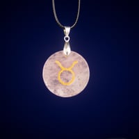 Image 2 of Zodiac Necklaces - Crystal Coin Pendants