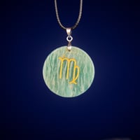 Image 6 of Zodiac Necklaces - Crystal Coin Pendants