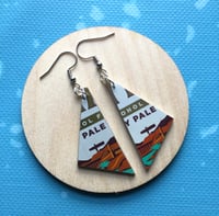 Up-cycled beer can earrings