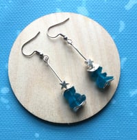 Up-cycled gin bottle earrings