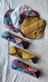 Image 2 of Set of 7 Linen Pantyliners- Southwest Theme
