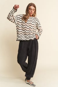 Image 3 of Wide Waist Band Boho Pants