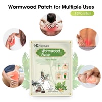 Image 4 of 12pieces/Bag Foot Neck Knee Waist Massage Stickers Wormwood Natural Plant Self-heating Relief Joint 