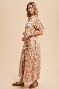 Image 2 of BORDER PRINT BUTTON DOWN MAXI DRESS