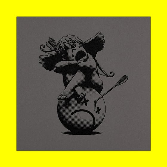 Image of Black Valentine - 12x12" Letterpress Print