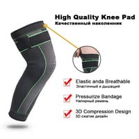 Image 2 of Knitted Strap Compression Exercise Extended Knee Protector for Men and Women Warm Knee Protector