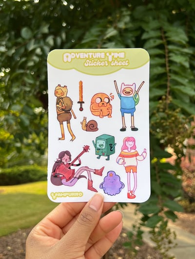 Image of Adventure Time sticker sheet!