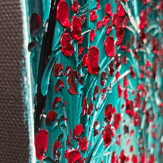 “Journeying Through Rubies” - 6”x12” oil on canvas, ready to ship TODAY!