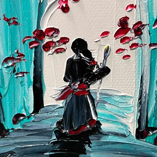 “Journeying Through Rubies” - 6”x12” oil on canvas, ready to ship TODAY!