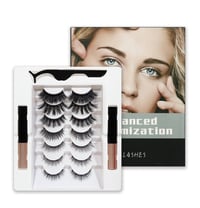 Image 5 of 7 Pairs of Mixed Liquid Magnetic Eyeliner False Eyelash Set glue-free magnetic adsorption magnet las