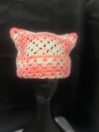 Image 1 of Gradient Granny Square Car Ear Beanie