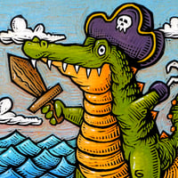 Image 1 of Captain Gator Carved Panel