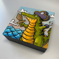 Image 2 of Captain Gator Carved Panel