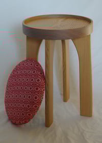 Image 5 of Stool/End Table With Removable Hand Woven Cushion No. 1
