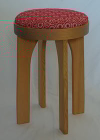 Image 1 of Stool/End Table With Removable Hand Woven Cushion No. 1