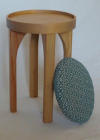 Image 4 of Stool/End Table With Removable Hand Woven Cushion No. 2