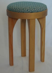 Image 1 of Stool/End Table With Removable Hand Woven Cushion No. 2