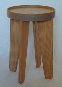 Image 2 of Stool/End Table With Removable Hand Woven Cushion No. 3