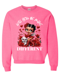 Image 1 of DIFFERENT "VALENTINES DAY" SWEATSHIRT❤️