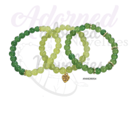 ANA826063 - Lime green glass bead trio