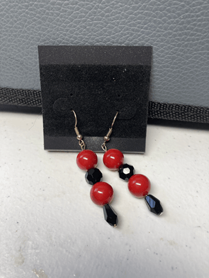 Image of Red Agate Earring