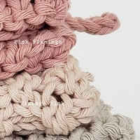 Image 5 of Set of 3 knitted washcloths in recycled cotton - Ecofriendly sustainable reusable dishcloths
