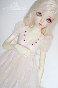 Image 3 of LIMITED - Pale pink lace regency style gown for MNF/PetiteMarionette girls