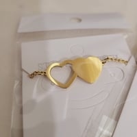 Image 5 of 2 Pack Double Heart Bracelet Laser engraving Blanks. Valentines & Love Special Blanks