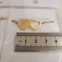 Image 7 of 2 Pack Double Heart Bracelet Laser engraving Blanks. Valentines & Love Special Blanks