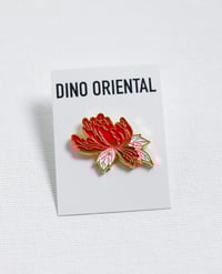 Image 1 of Red Peony Enamel Pin