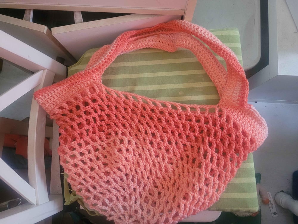 Image of Crochet Large Mesh Market/Beach/Tote Bag