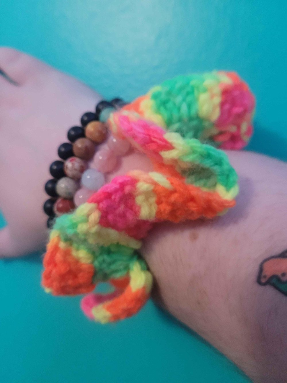 Image of Handmade Crochet Scrunchie - Neon Colors